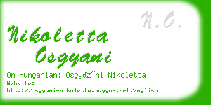 nikoletta osgyani business card